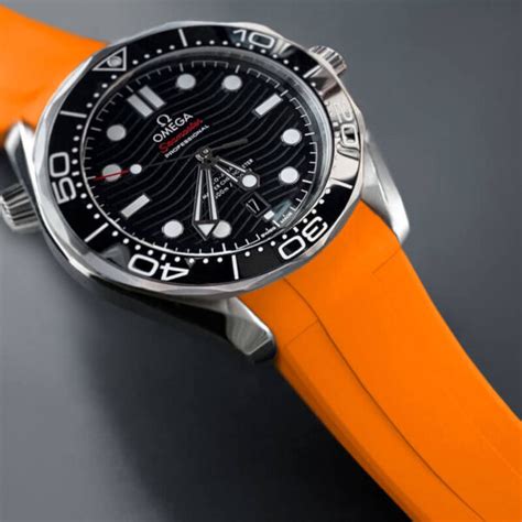 omega seamaster orange strap|replacement strap for Omega Seamaster.